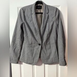 Women’s Banana Republic Classic Gray Checkered Blazer